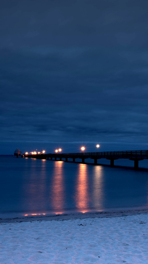 Long exposure of pier in baltic sea preview