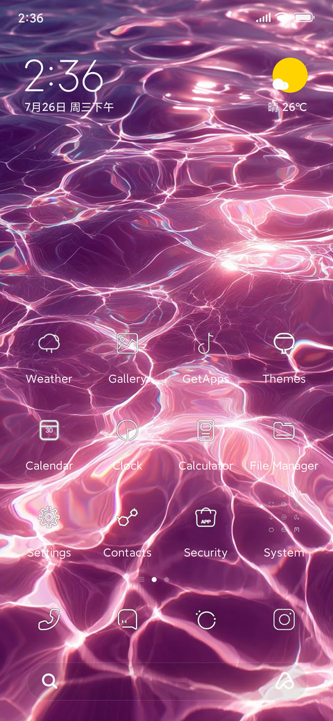 Pink water waves preview