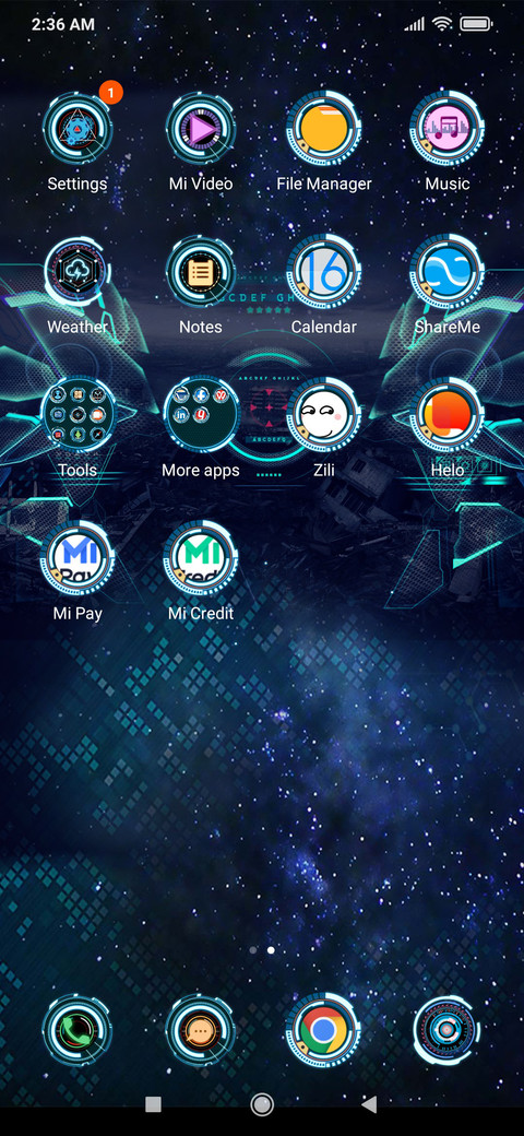 science technology miui theme