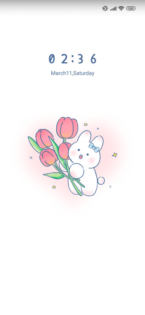 Rabbit with tulips preview