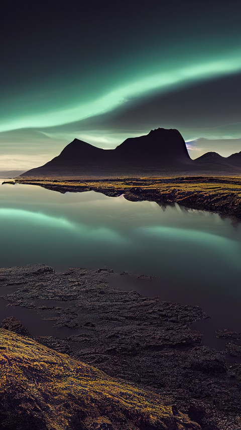 The aurora gently kisses the tundra preview