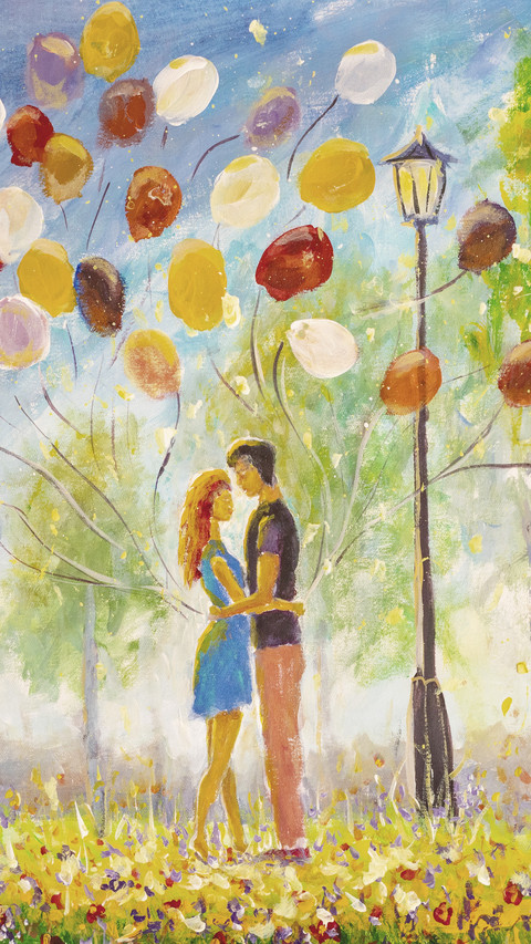 Loving Couple and Balloons preview
