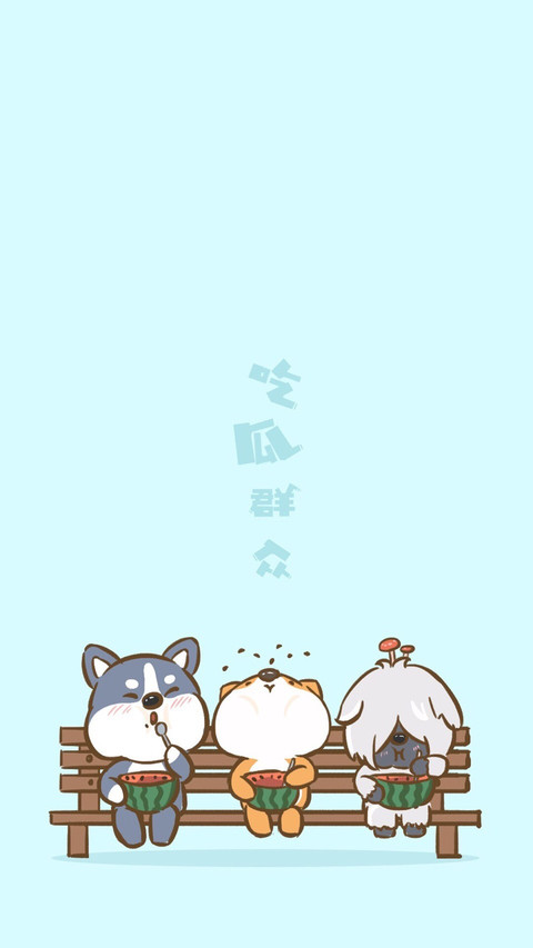 可爱卡通柯基犬手绘图片壁纸 preview