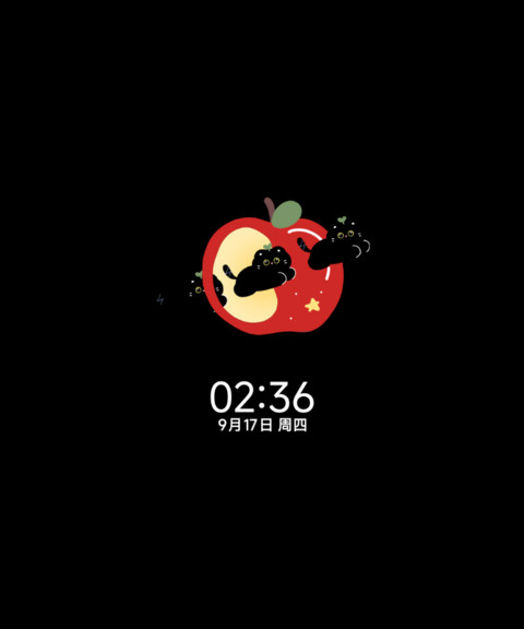 可爱黑喵的红苹果 preview
