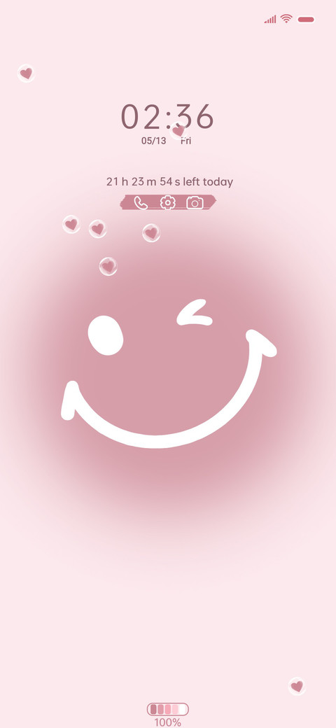 Pink smiling face preview