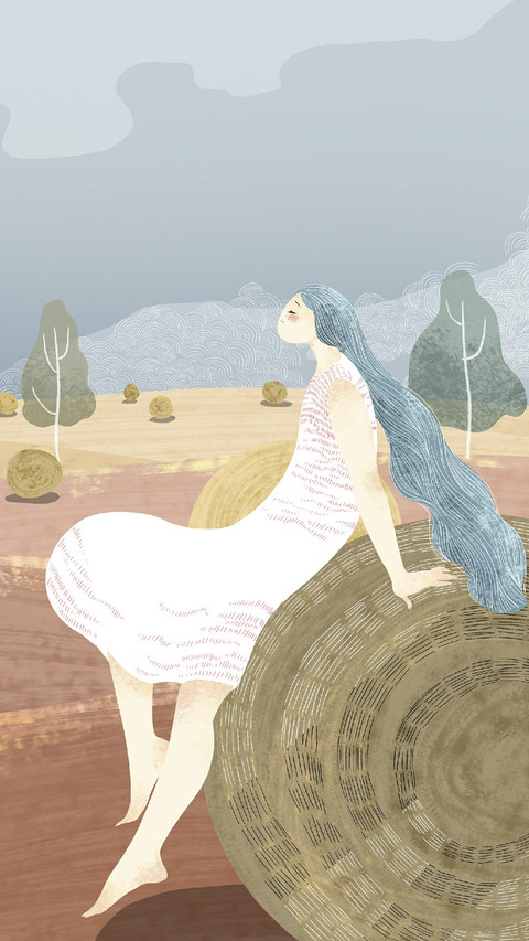 Girl Resting on Farm preview