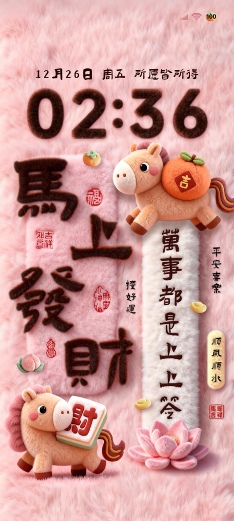 毛绒酷粉马上发财 preview