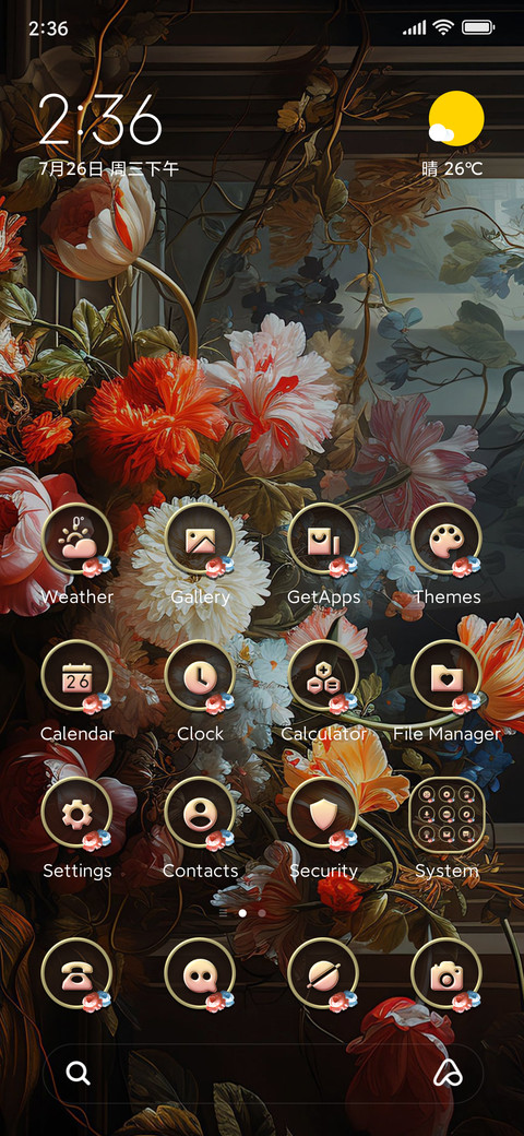 Retro flowers preview