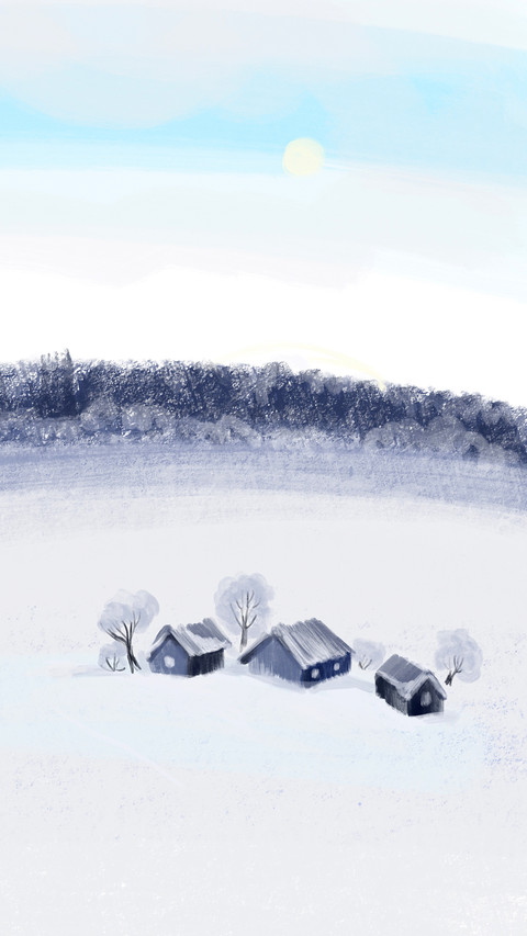 Christmas background - winter life scene preview