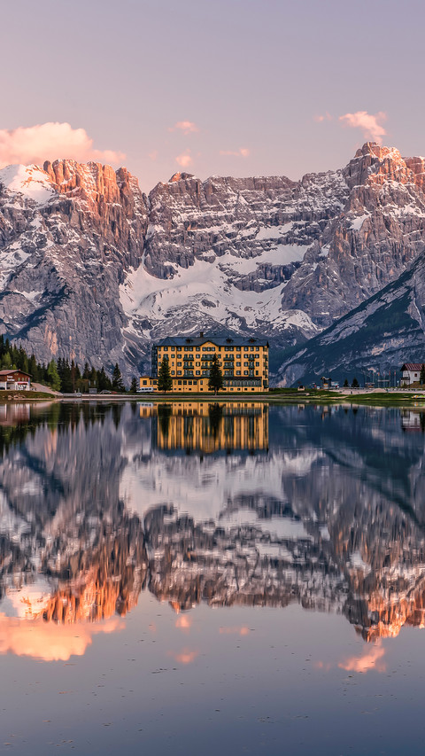 Misurina lake dolomite alps italy europe preview