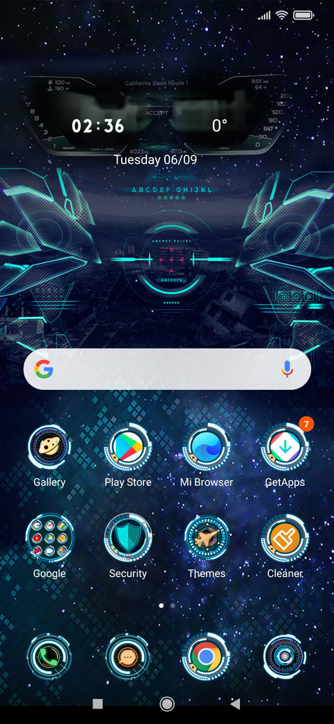 science technology miui theme