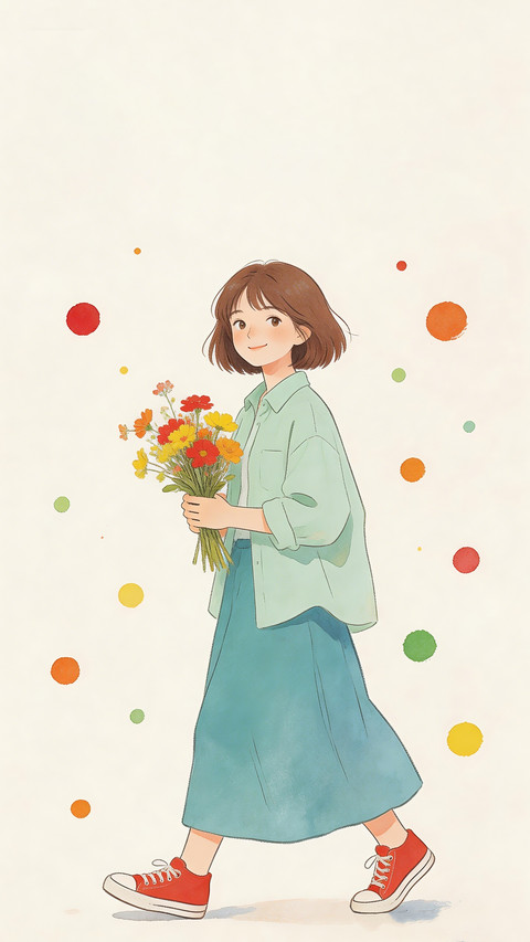 治愈系手绘少女风-锐景创意 preview