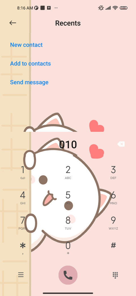 Miss peach cat miui theme