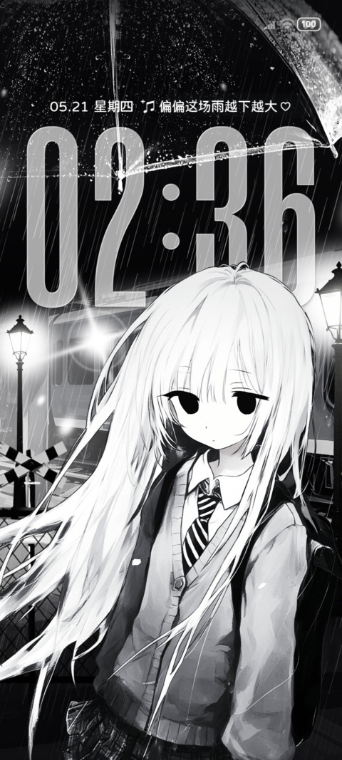 黑白忧郁雨夜心绪 preview