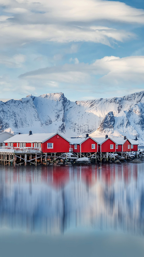 Wonderful winter view on snowcapped mountains preview