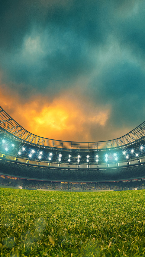 Football stadium with thestands full of fans preview
