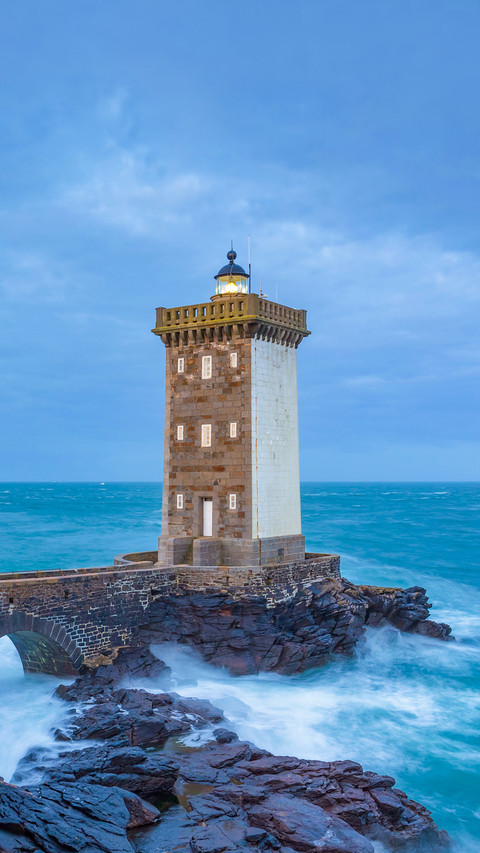 Beautiful Kermorvan lighthouse, most western part of France preview