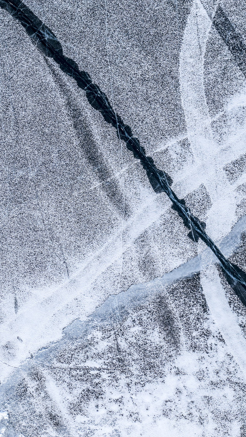 Aerial Photography of the Snowy Plain of Lake Baikal preview