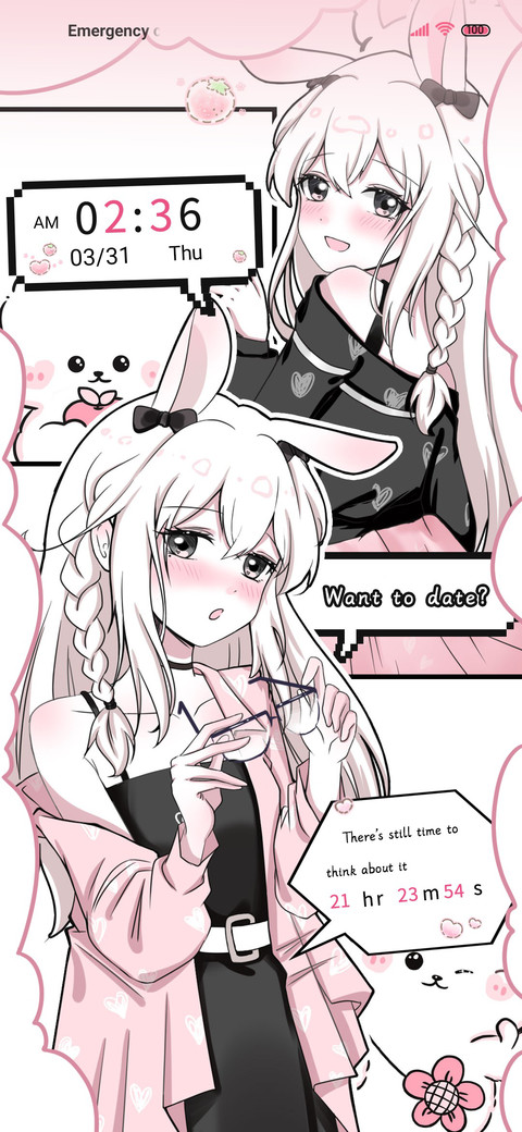 Pink comic girl preview