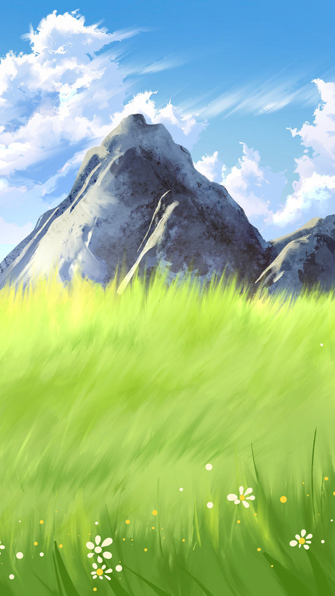 Natural landscape illustration preview