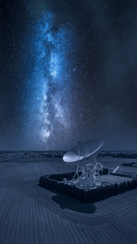 Milky Way Above Astronomical Observatory at Night preview
