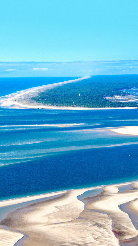 Aerial view of the Banc d'Arguin near Arcachon in France preview
