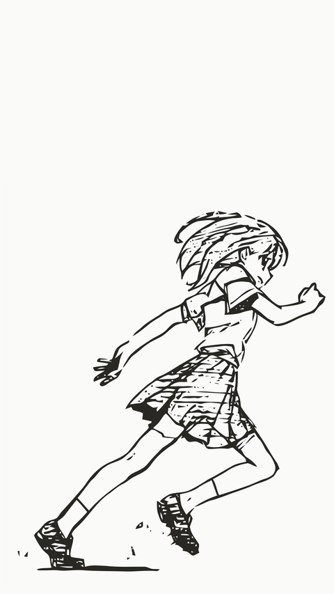 Black and white anime girls preview