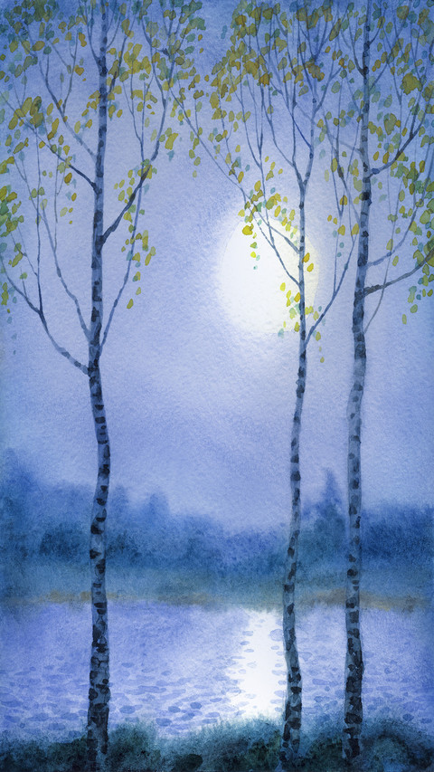 Landscape oil painting preview