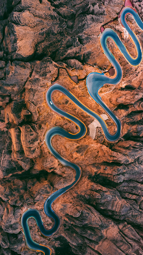 Gansu Shilin Scenic Area 22 Road Bend 4 preview