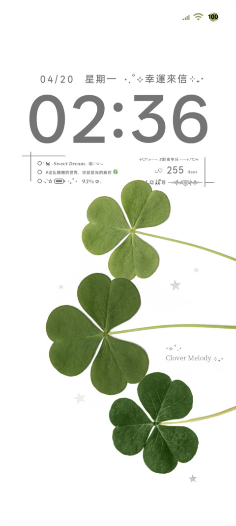 ins复古四叶草 preview