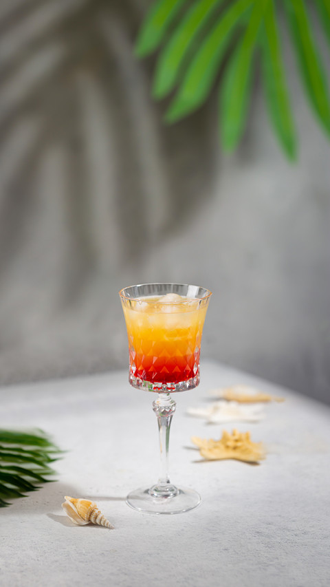 Colourful Exotic Tequila Sunrise Cocktail in a Glass preview
