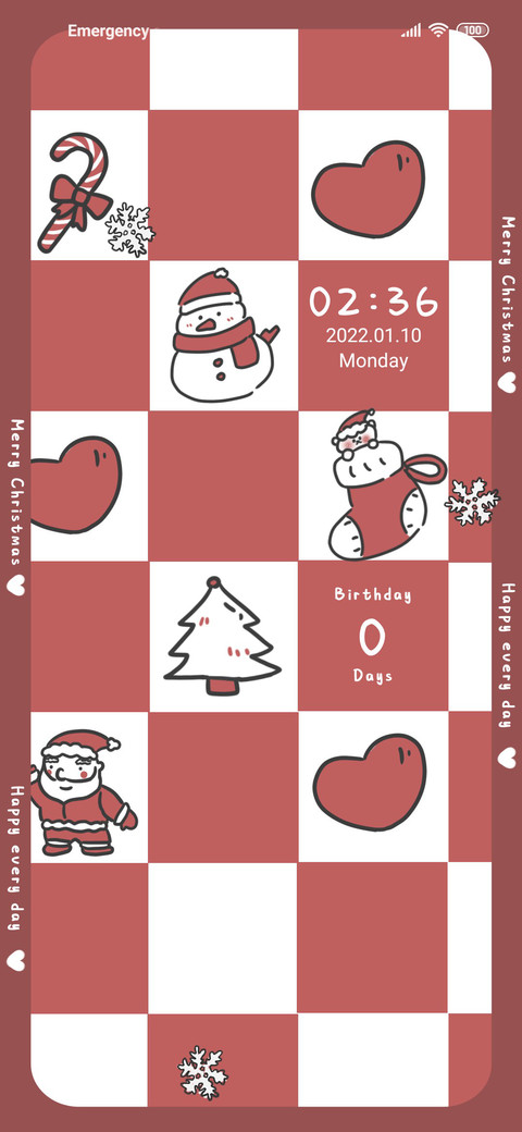 Red grid christmas preview