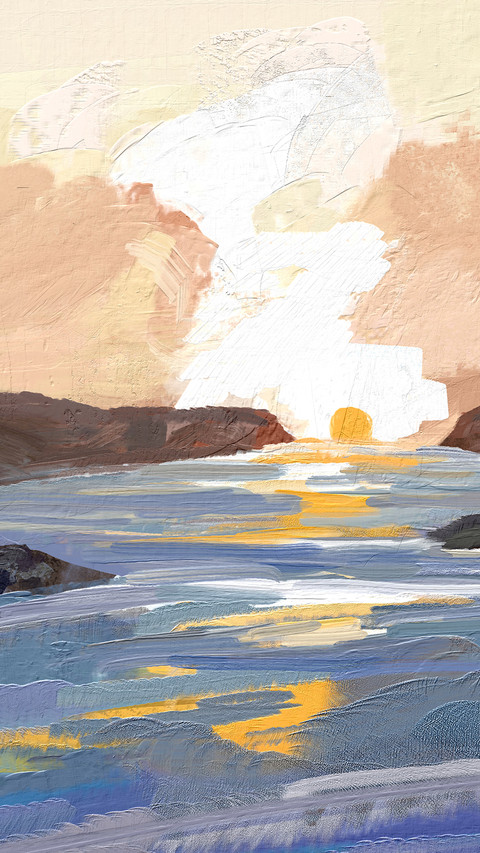 Abstract oil painting scenery preview