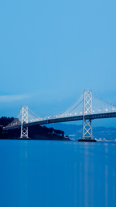 The Bay Bridge at night in San Francisco, California preview