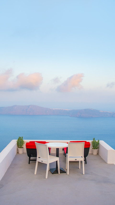 Volcano and caldera view from a balcony in Imerovigli preview