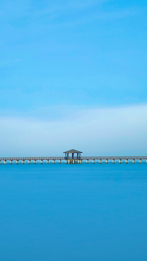 Copyspace with blue sky and seaside observatory preview