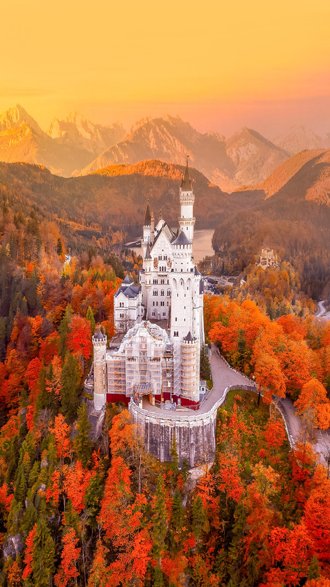 Under the golden twilight of the Bavarian mountains preview