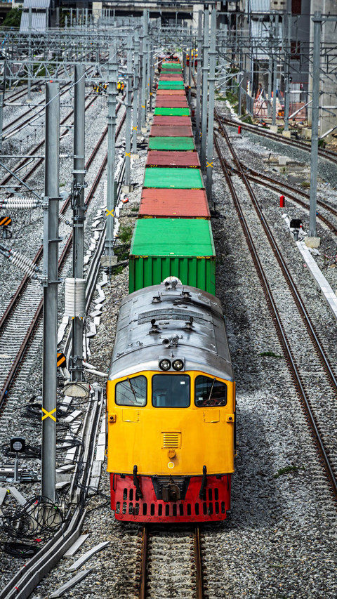 freight train on an overpass preview