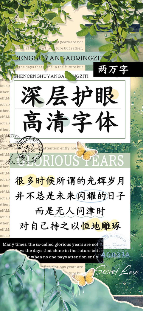 深层护眼高清字体 preview