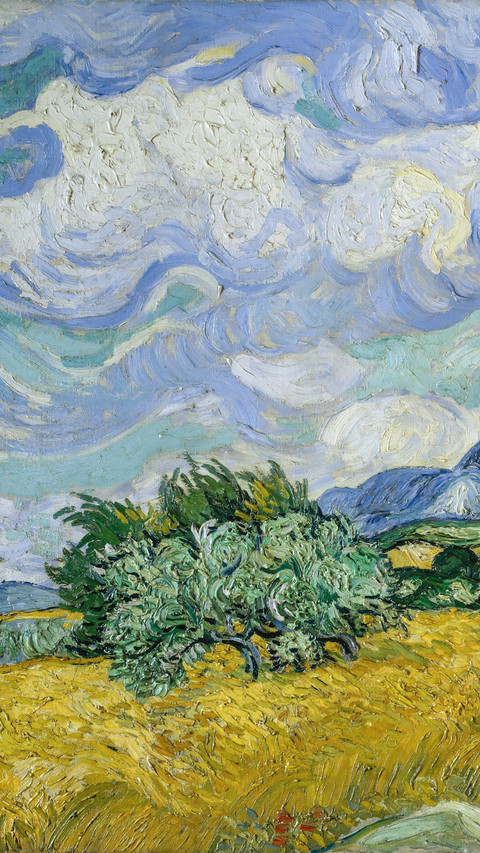 Wheat Field with Cypresses, by Vincent Van Gogh, 1889 preview