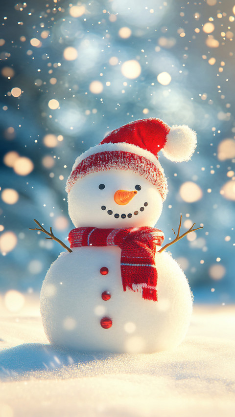 Tranquil Snow Scene, Snowman's Silent Greeting preview