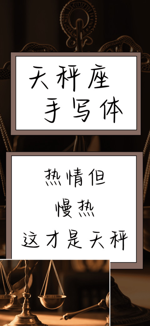 天秤座手写体 preview
