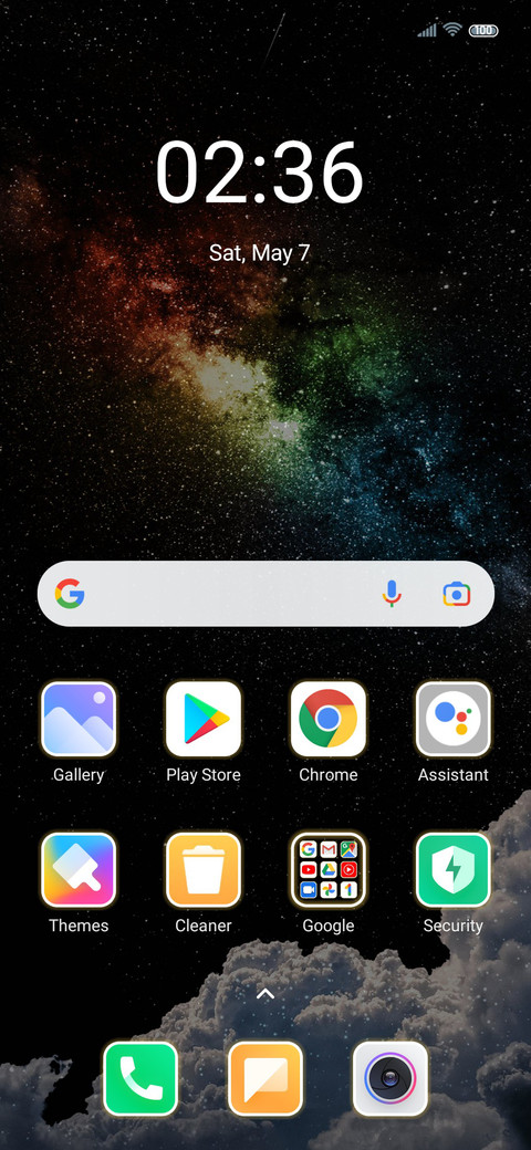 Nebula sky miui theme