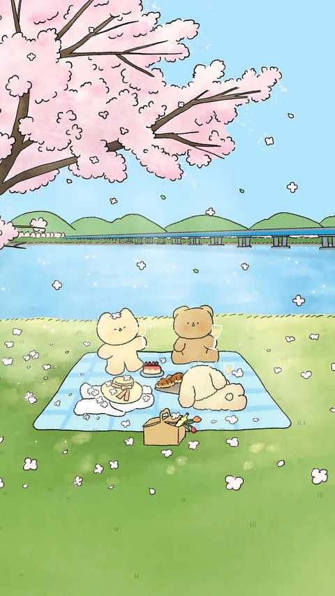 可爱动物春日壁纸-锐景创意 preview