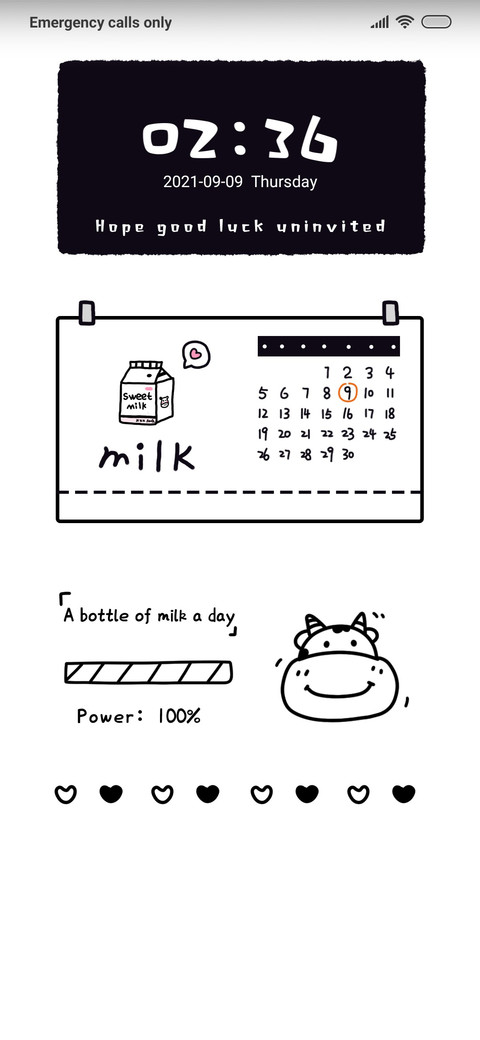 Milk calendar preview