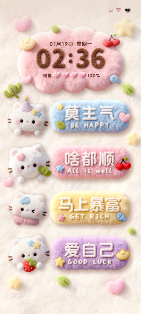 毛绒可爱小猫超幸运 preview