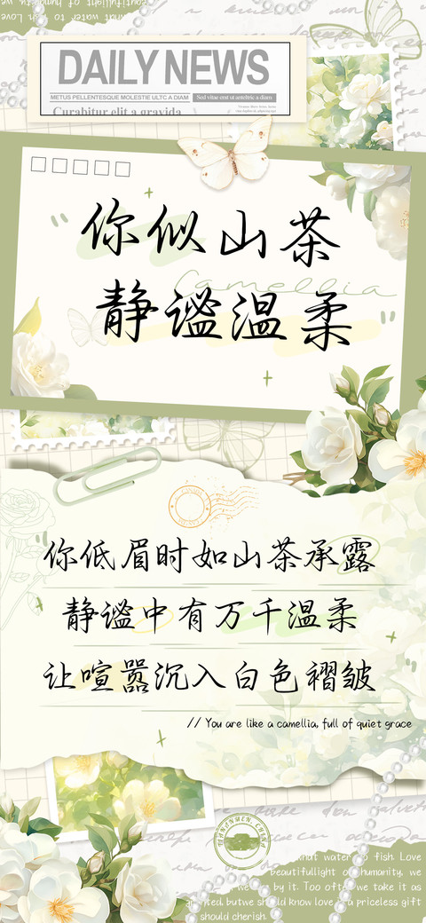 你似山茶静谧温柔 preview