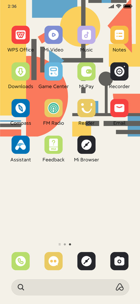 Point line surface miui theme