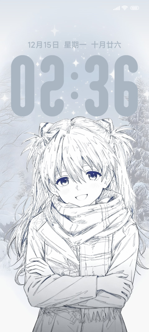 冬雪朦胧动漫少女 preview