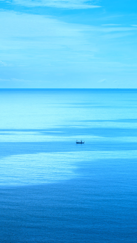 Fisherman ships in the blue sea preview